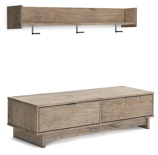 Oliah Bench with Coat Rack Tuscaloosa Furniture Outlet