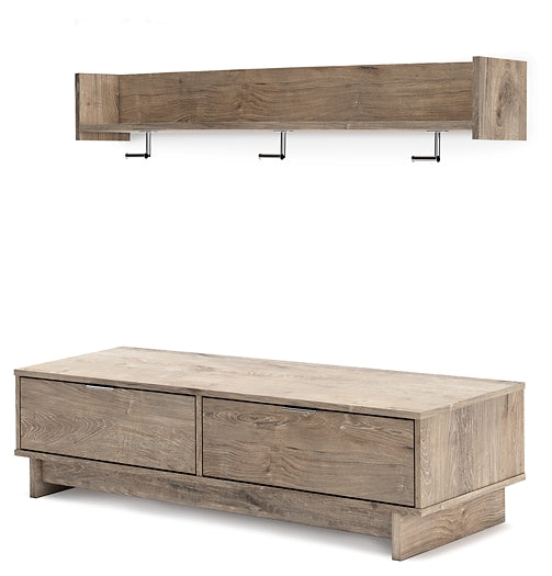 Oliah Bench with Coat Rack Tuscaloosa Furniture Outlet