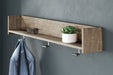 Oliah Wall Mounted Coat Rack w/Shelf Tuscaloosa Furniture Outlet