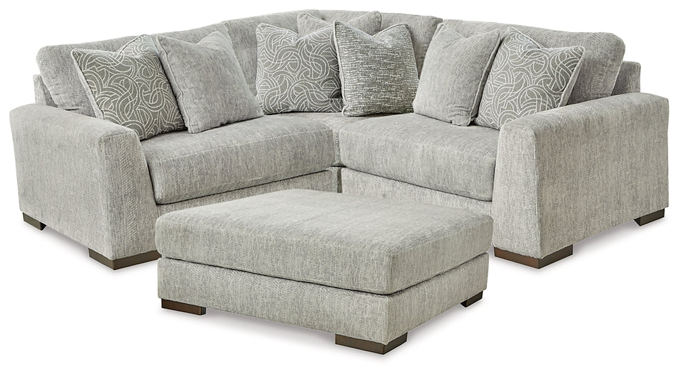 Regent Park 3-Piece Sectional with Ottoman Tuscaloosa Furniture Outlet