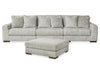 Regent Park 3-Piece Sectional with Ottoman Tuscaloosa Furniture Outlet