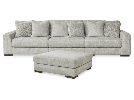 Regent Park 3-Piece Sectional with Ottoman Tuscaloosa Furniture Outlet