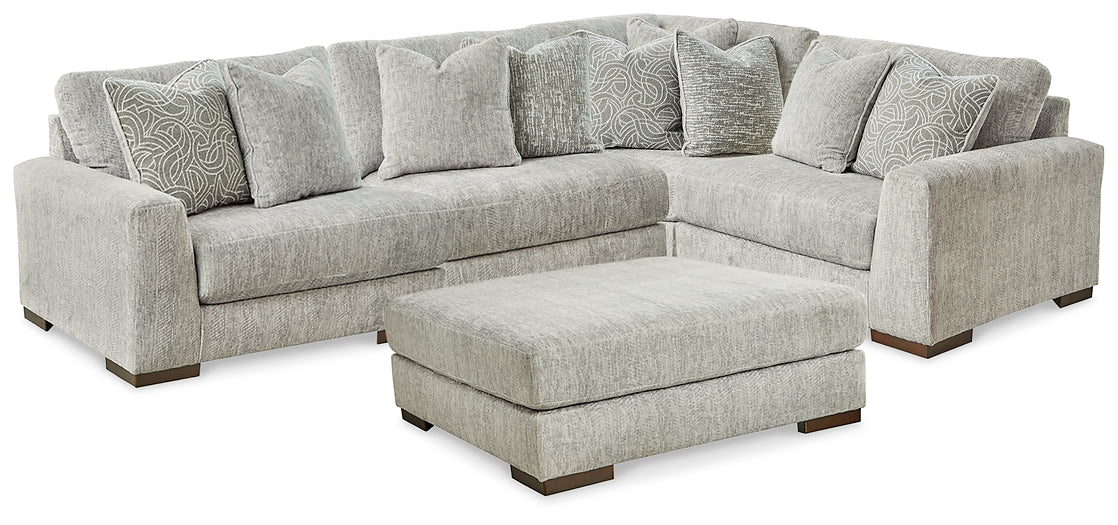 Regent Park 4-Piece Sectional with Ottoman Tuscaloosa Furniture Outlet