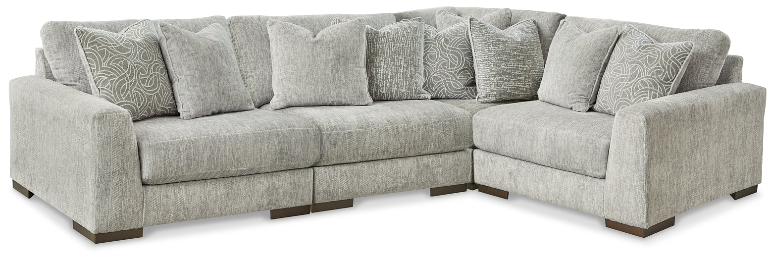 Regent Park 4-Piece Sectional with Ottoman Tuscaloosa Furniture Outlet