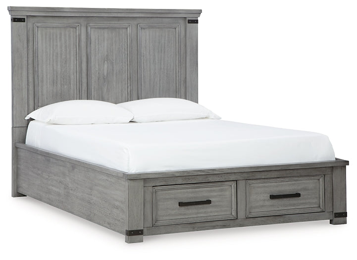 Russelyn Queen Storage Bed with Mirrored Dresser Tuscaloosa Furniture Outlet