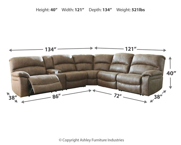 Segburg 4-Piece Power Reclining Sectional Tuscaloosa Furniture Outlet