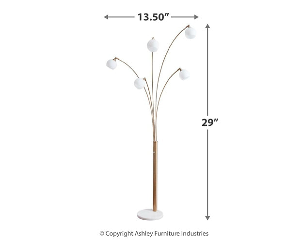 Taliya Metal Arc Lamp (1/CN) Tuscaloosa Furniture Outlet