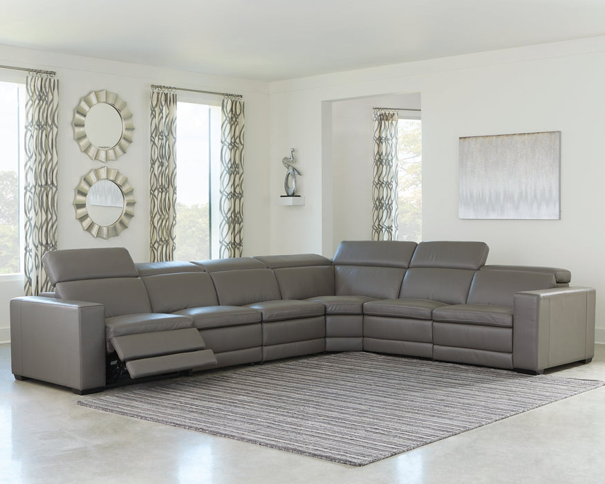 Texline 7-Piece Power Reclining Sectional Tuscaloosa Furniture Outlet