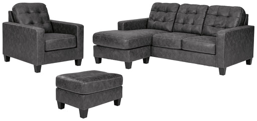 Venaldi Sofa Chaise, Chair, and Ottoman Tuscaloosa Furniture Outlet