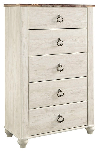 Willowton Five Drawer Chest Tuscaloosa Furniture Outlet