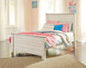 Willowton Twin Panel Bed with Nightstand Tuscaloosa Furniture Outlet