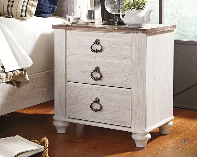 Willowton Two Drawer Night Stand Tuscaloosa Furniture Outlet