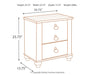 Willowton Two Drawer Night Stand Tuscaloosa Furniture Outlet