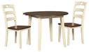 Woodanville Dining Table and 2 Chairs Tuscaloosa Furniture Outlet