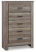 Zelen Full Panel Headboard with Mirrored Dresser, Chest and 2 Nightstands Tuscaloosa Furniture Outlet