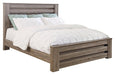 Zelen King Panel Bed with Mirrored Dresser Tuscaloosa Furniture Outlet