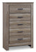 Zelen King Panel Bed with Mirrored Dresser and Chest Tuscaloosa Furniture Outlet