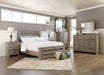 Zelen Queen Panel Bed with Mirrored Dresser, Chest and Nightstand Tuscaloosa Furniture Outlet