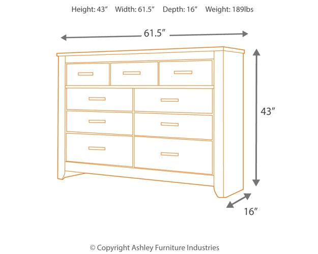 Zelen Seven Drawer Dresser Tuscaloosa Furniture Outlet