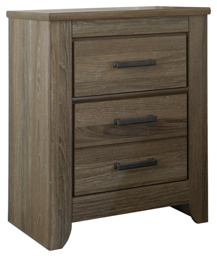 Zelen Two Drawer Night Stand Tuscaloosa Furniture Outlet