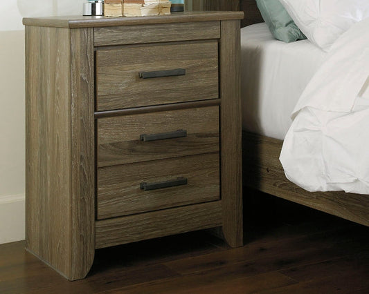 Zelen Two Drawer Night Stand Tuscaloosa Furniture Outlet