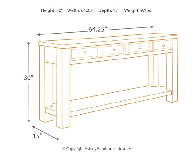 Gavelston Sofa Table