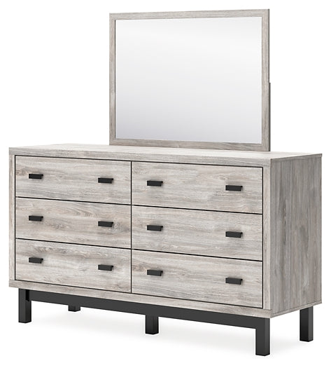 Vessalli Queen Panel Bed with Mirrored Dresser