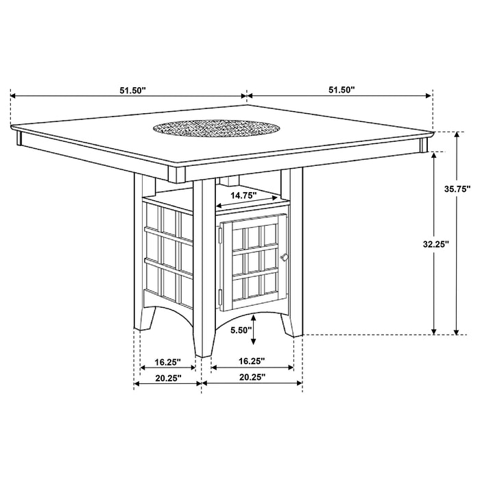 Gabriel 9-piece Square Counter Height Dining Set Cappuccino