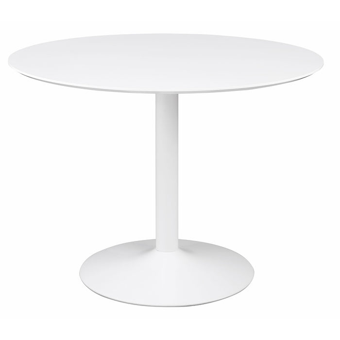 Lowry 5-piece Round Dining Table Set White and Black