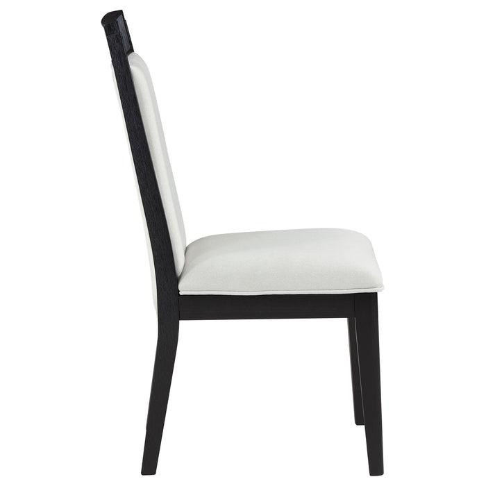 Brookmead Wood Dining Side Chair Ivory and Black (Set of 2)