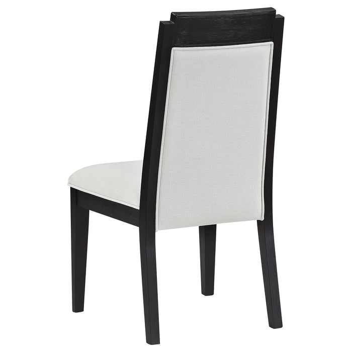 Brookmead Wood Dining Side Chair Ivory and Black (Set of 2)