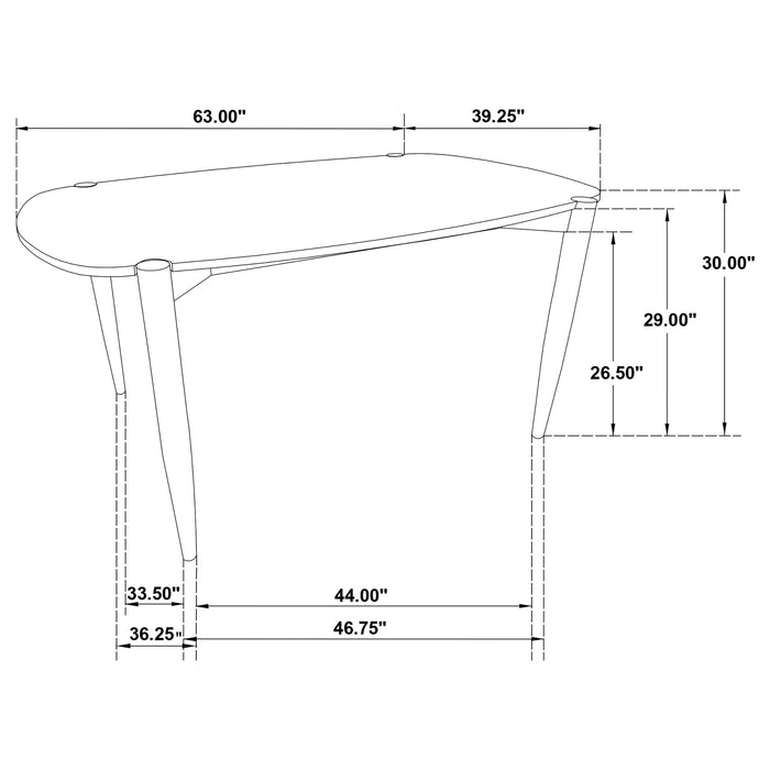 Dortch Oval 63-inch Solid Wood Dining Table Walnut