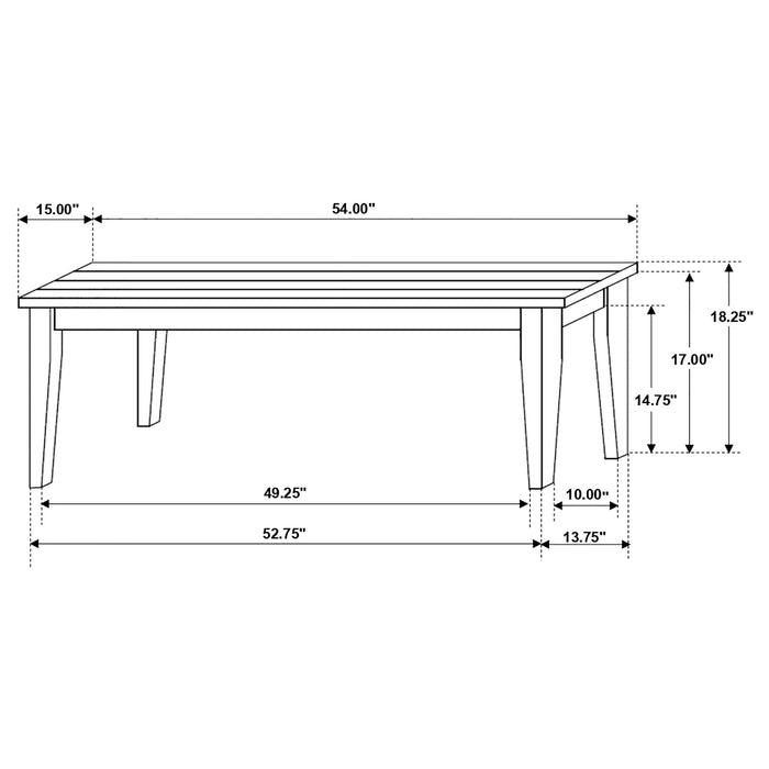 Kingman 6-piece Rectangular Dining Set Espresso and White