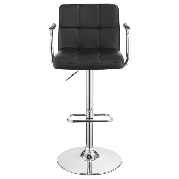 Palomar Adjustable Height Bar Stool Black and Chrome