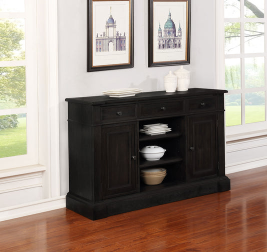 Phelps 2-door Sideboard Buffet Cabinet Distressed Noir