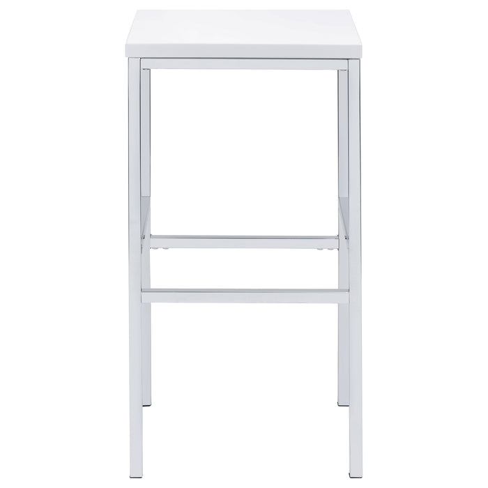 Natividad 5-piece Pub Height Bar Table Set White High Gloss