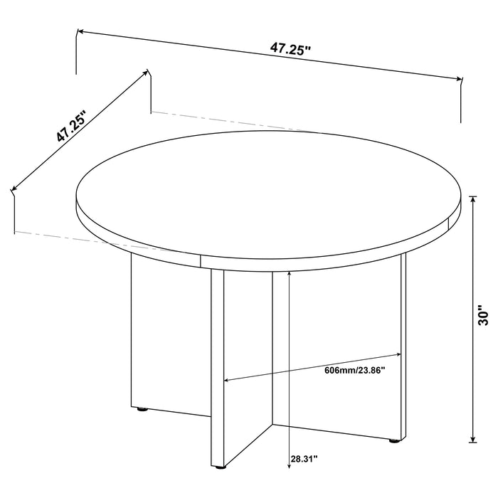 Jamestown Round 47-inch Composite Wood Dining Table Mango