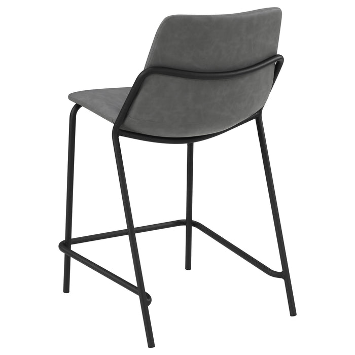 Earnest Upholstered Counter Chair Grey (Set of 2)