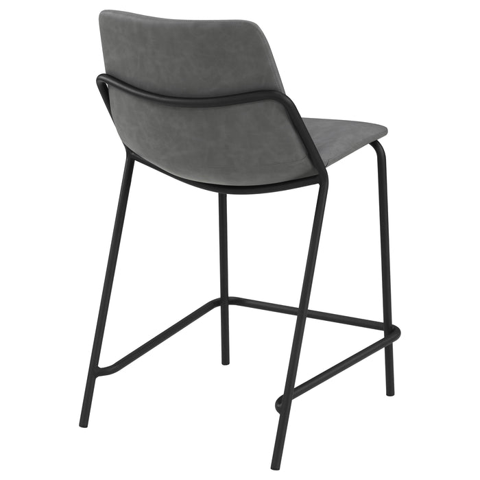 Earnest Upholstered Counter Chair Grey (Set of 2)