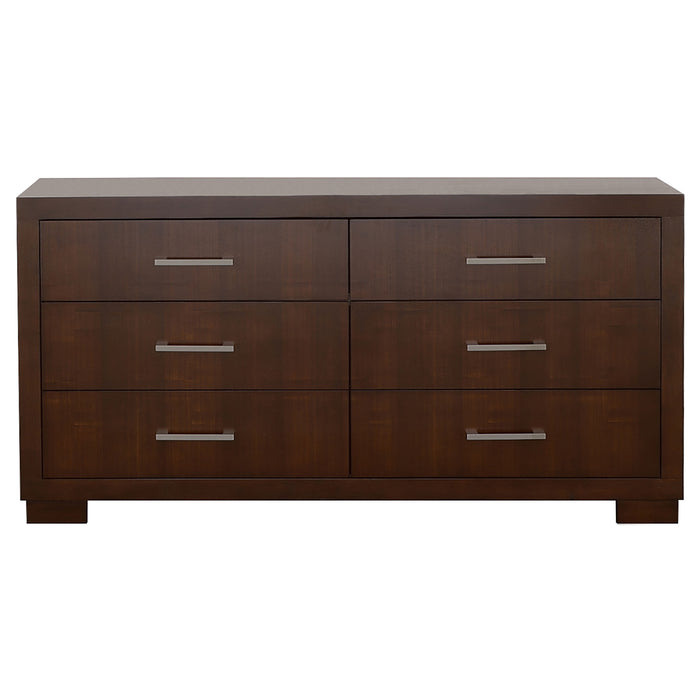 Jessica 6-drawer Dresser Cappuccino