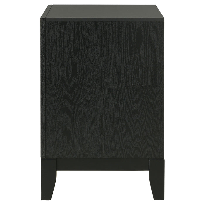 Valencia 2-drawer Nightstand Black