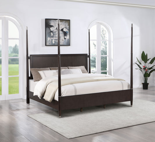 Emberlyn Wood Eastern King Poster Bed Brown