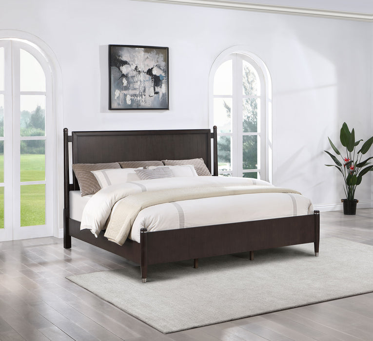 Emberlyn Wood Eastern King Poster Bed Brown