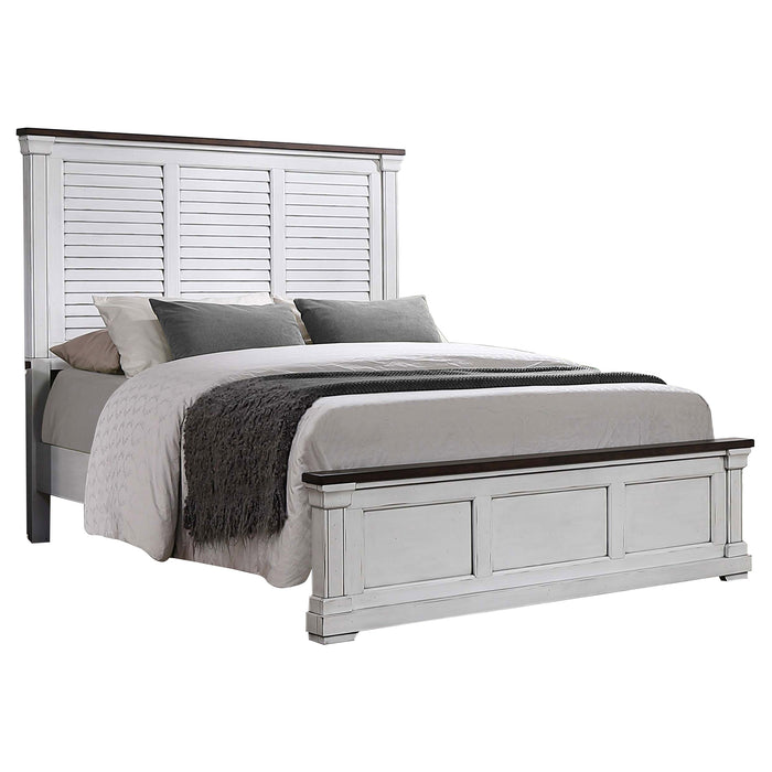 Hillcrest 5-piece Queen Bedroom Set Distressed White