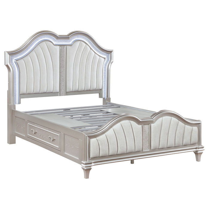 Evangeline 4-piece California King Bedroom Set Silver Oak