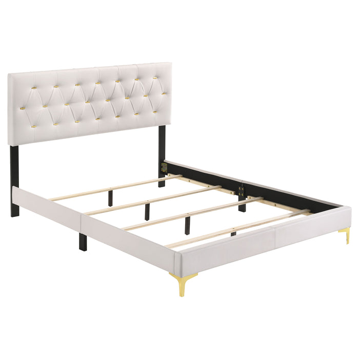 Kendall Upholstered Queen Panel Bed White