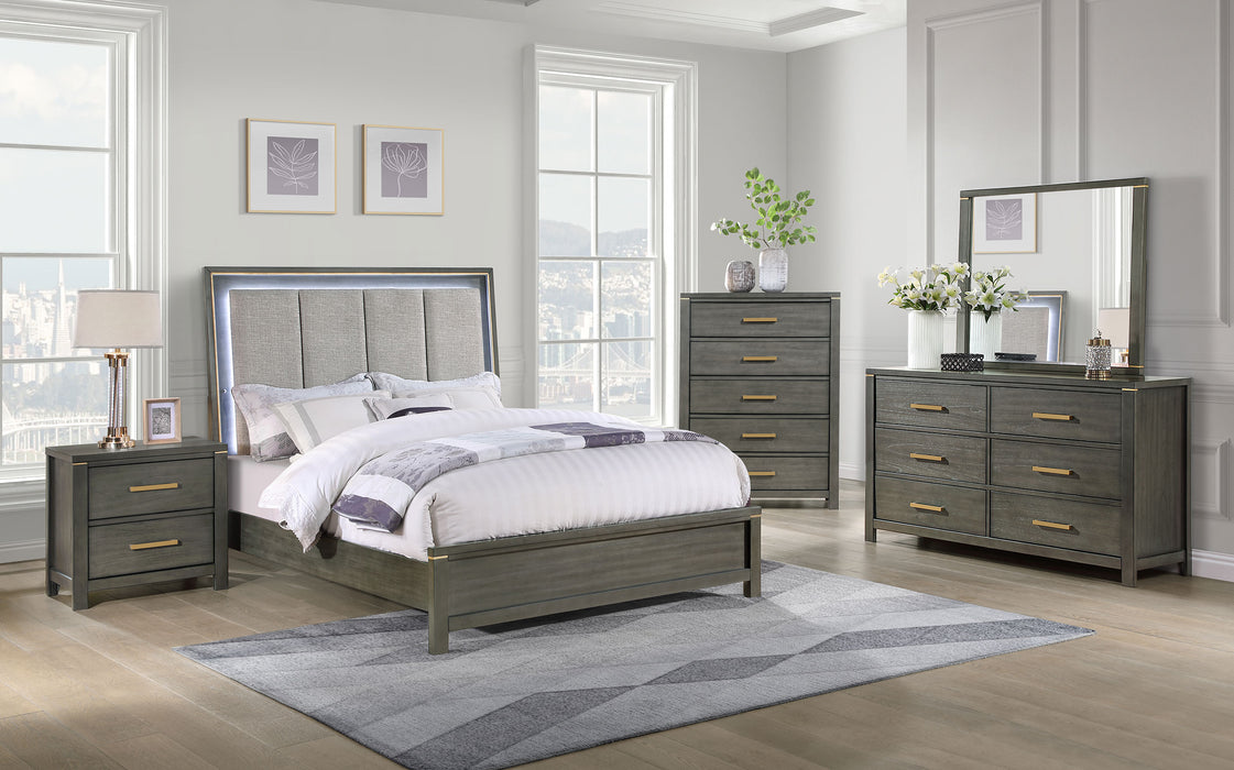 Kieran 2-drawer Nightstand Grey