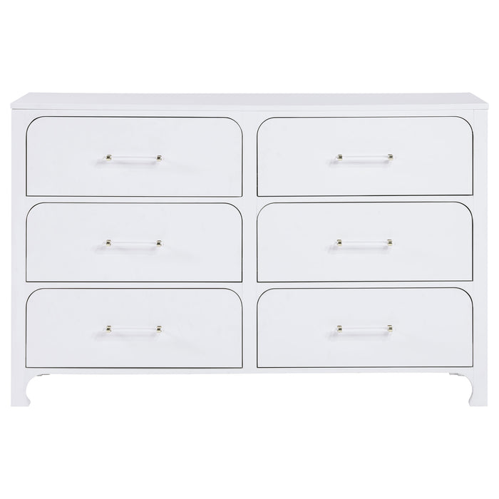 Anastasia 4-piece California King Bedroom Set Pearl White