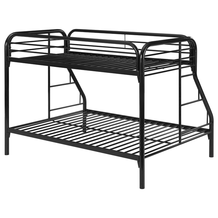 Morgan Metal Twin Over Full Bunk Bed Black