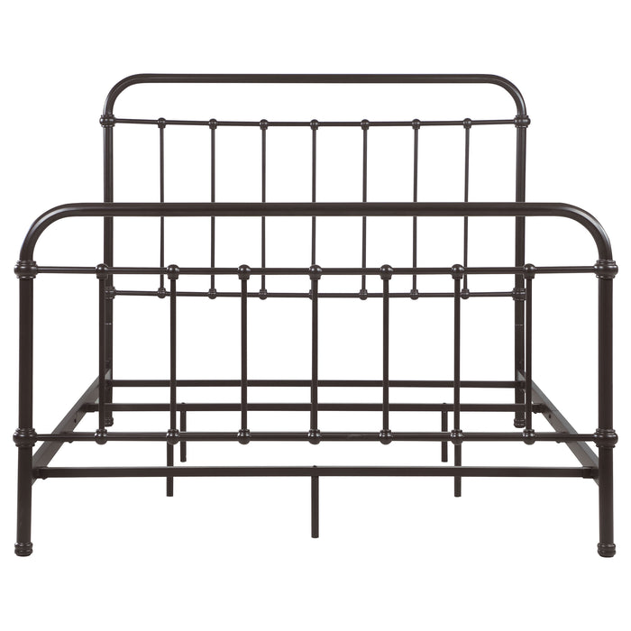 Livingston Metal Queen Open Frame Bed Dark Bronze